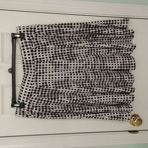 Grace Elements XL Black and White Checked Skirt